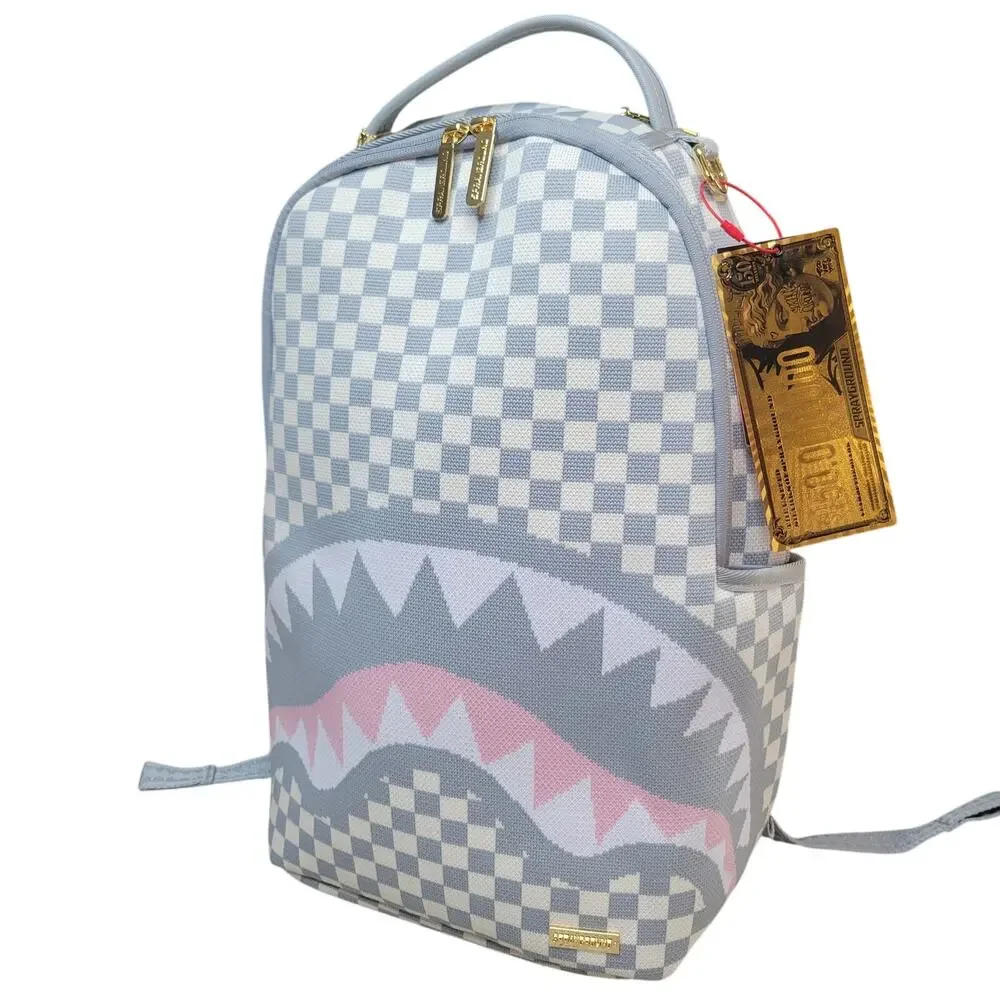 NWT SPRAYGROUND Knit SHARKS IN PARIS Cream DLX Backpack Soldout Limited Edition